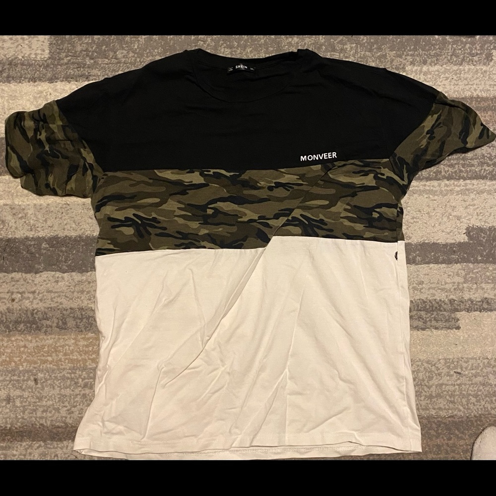 Monteveer Shein Mens Large Multi-Color Tee